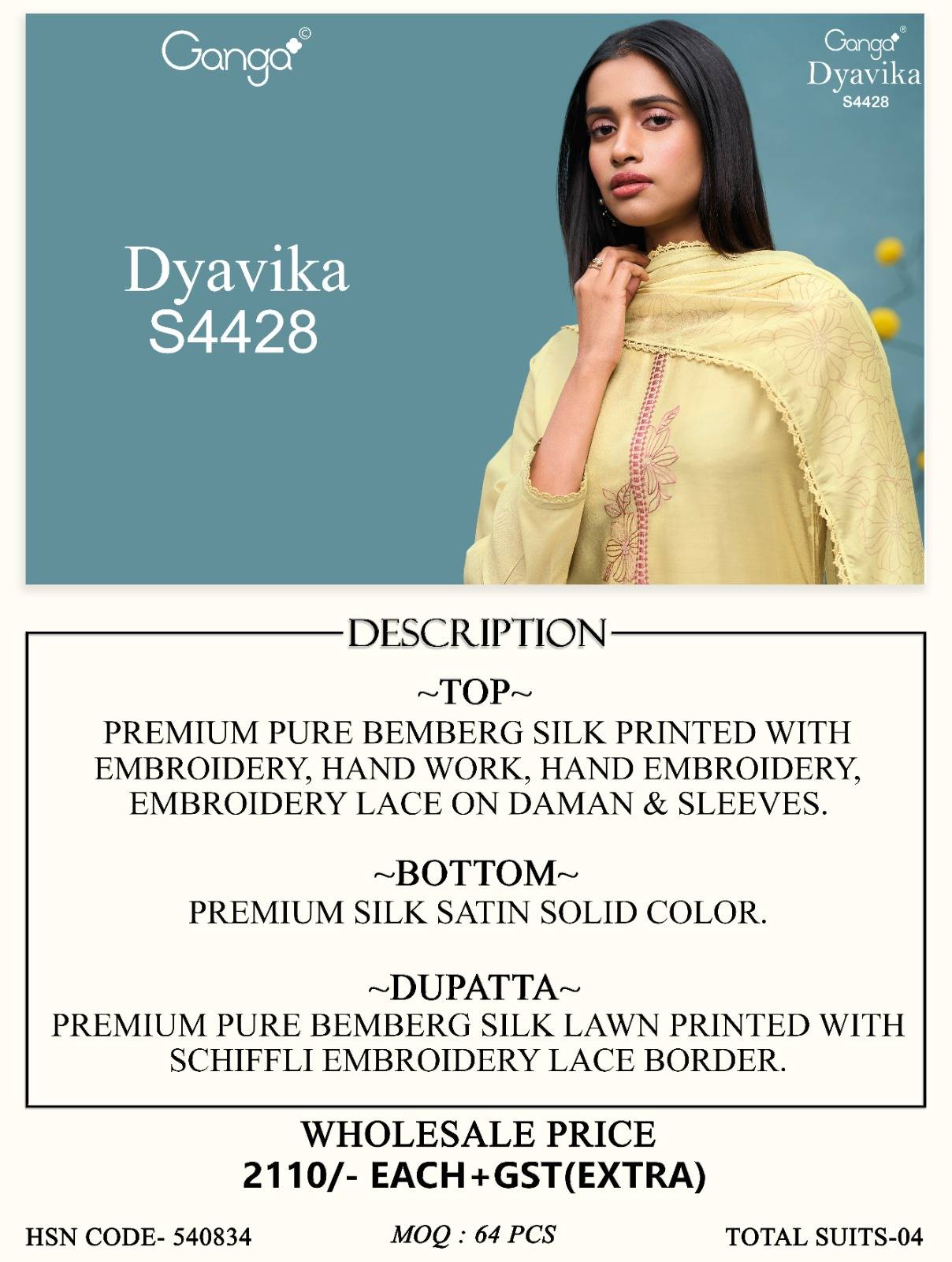 DYAVIKA 4428 By Ganga Fashion Stylish Beautiful Colourful Silk Dresses At Wholesale Price